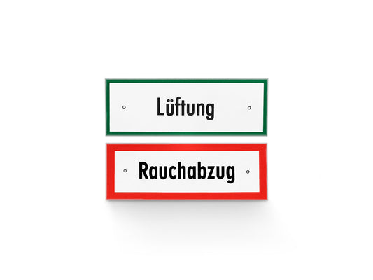 GEZE Hinweisschild Rauchabzug