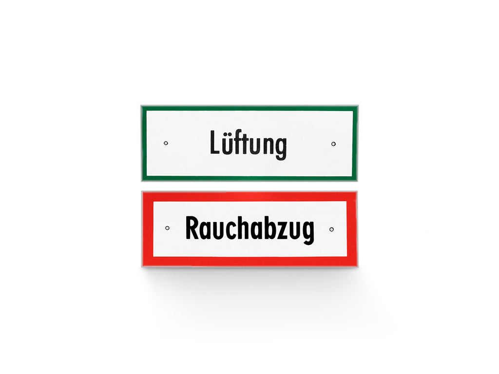 GEZE Hinweisschild Lüftung