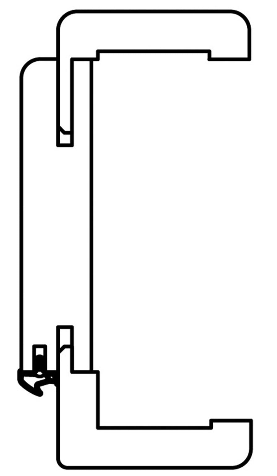 Komplettset Zimmertür Line Design Weiß